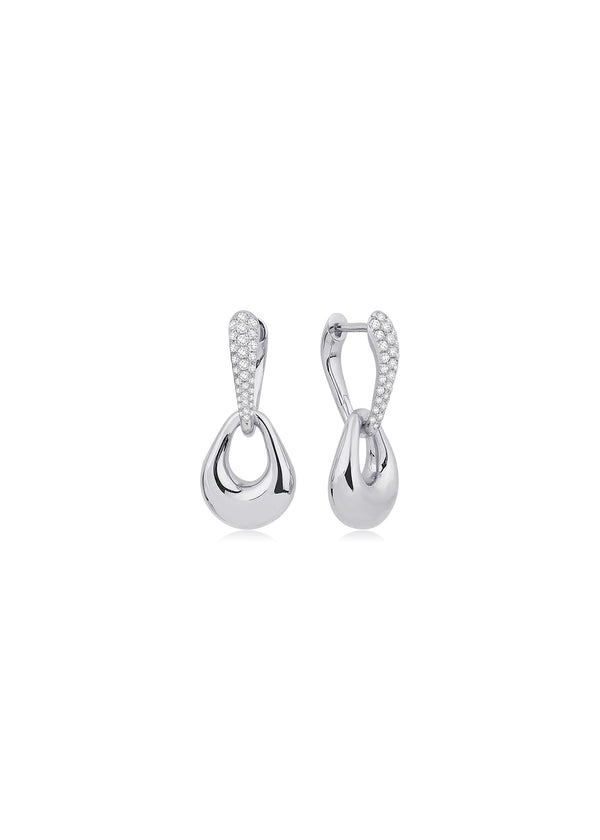 Drop Earrings 18K White Gold & Diamonds