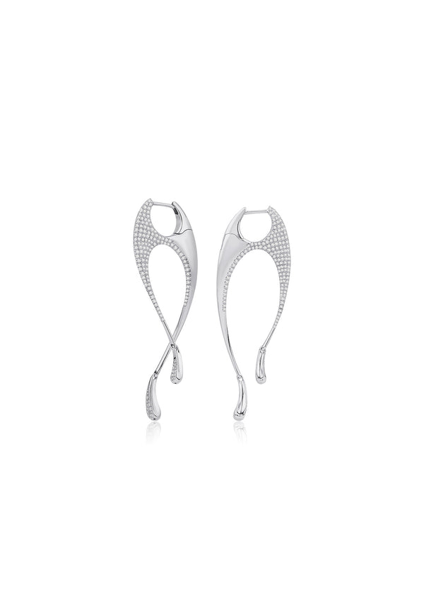 Esse Earrings 18K White Gold & Diamonds