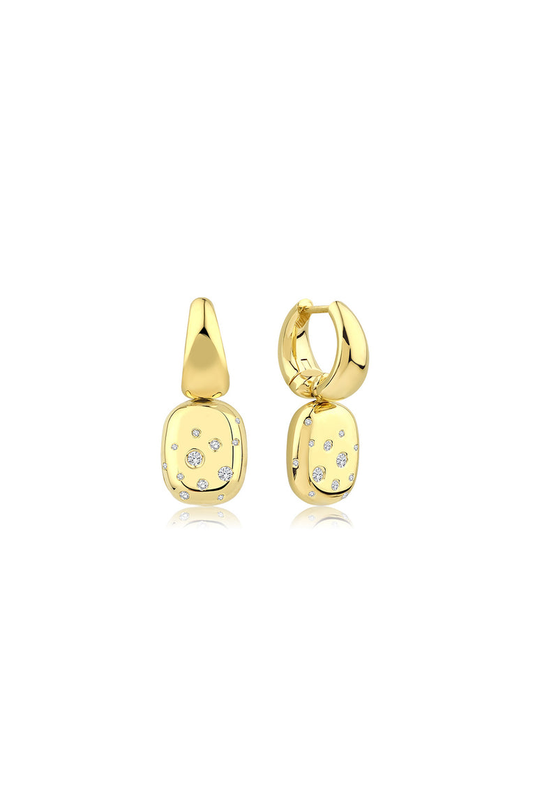 Lock Earrings 18K Gold & Diamonds