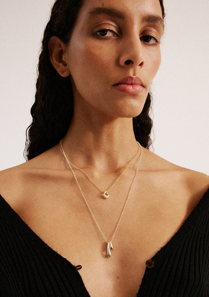 Ease Necklace 18K Gold & Silver