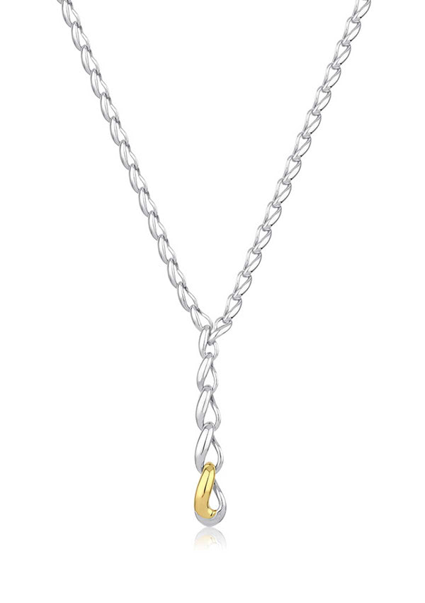 Lava Necklace 18K Gold & Silver