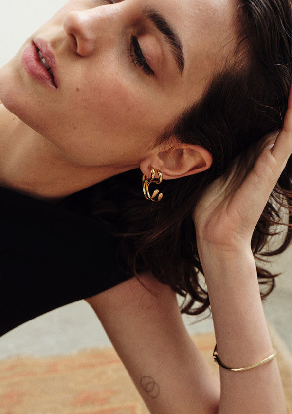 Poise Earrings 18K Gold