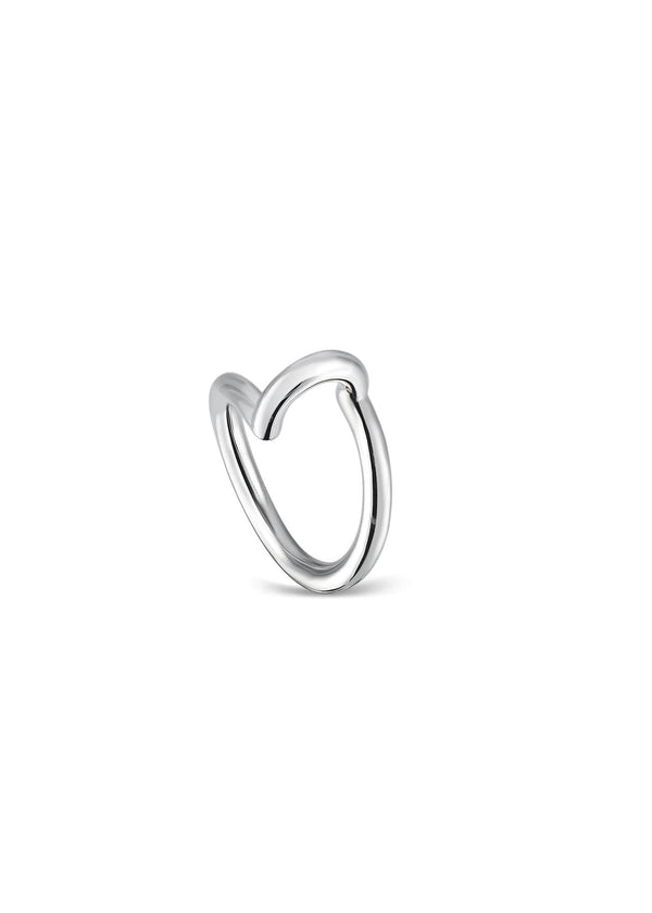 Loop ring silver