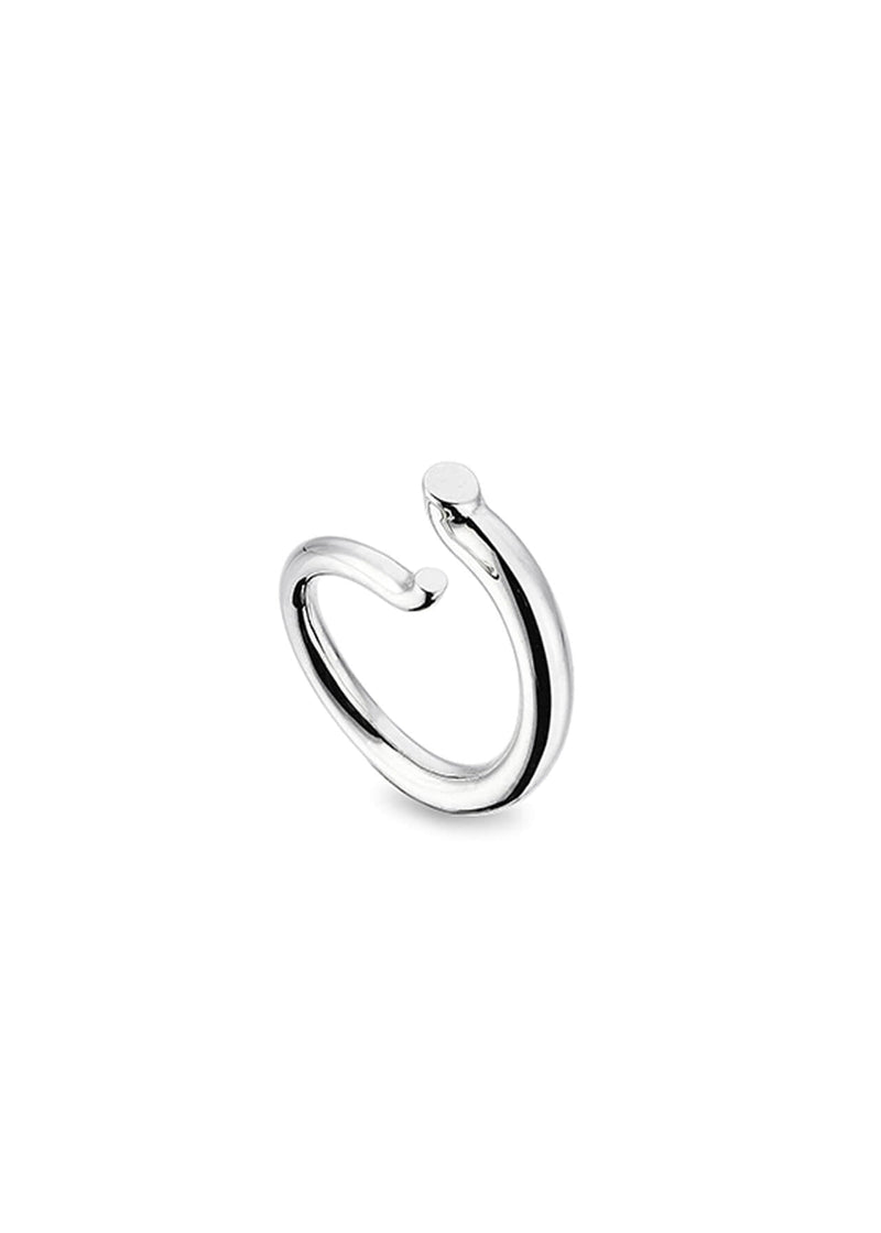Curve ring silver