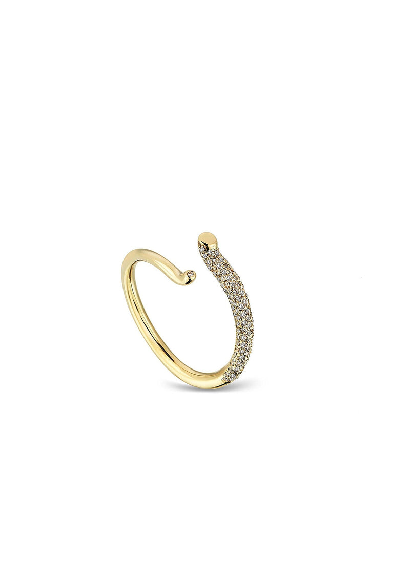 Curve Ring 18K Gold & Diamonds