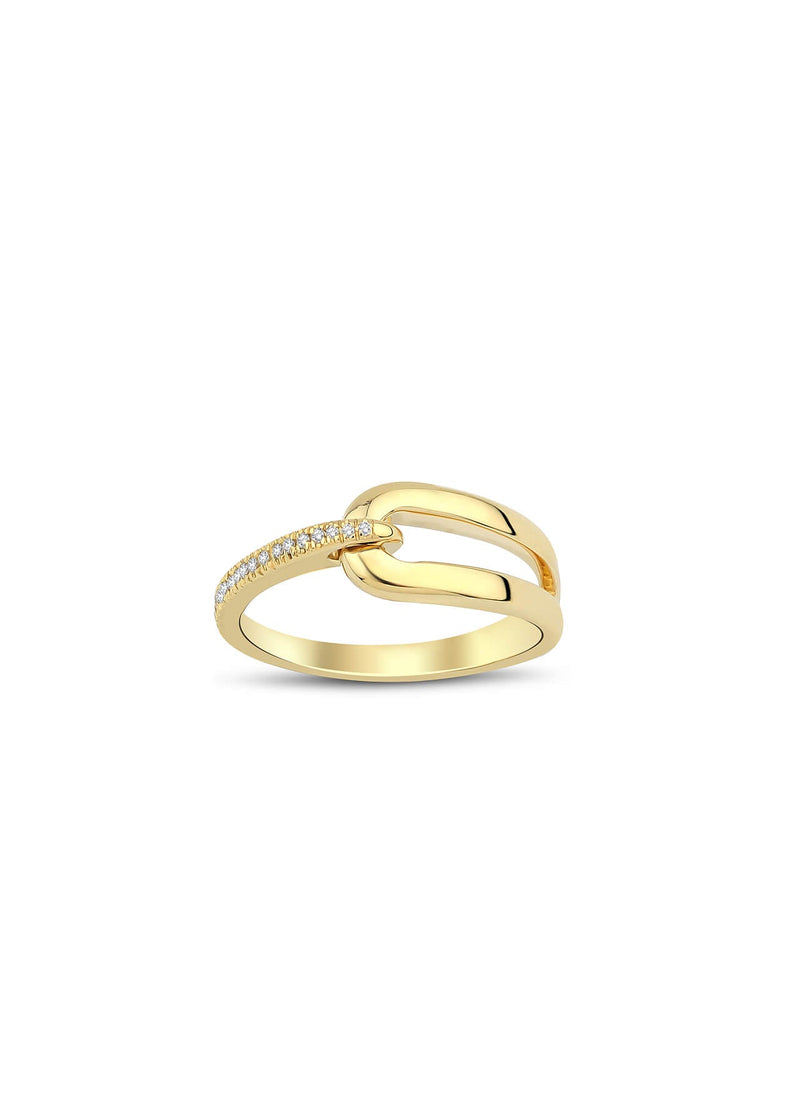 form ring 18k gold and diamond