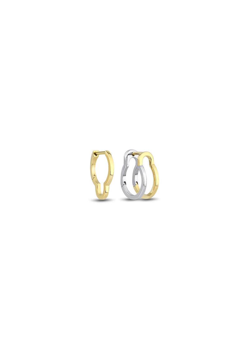 Fusion Earrings 18K Gold & Silver