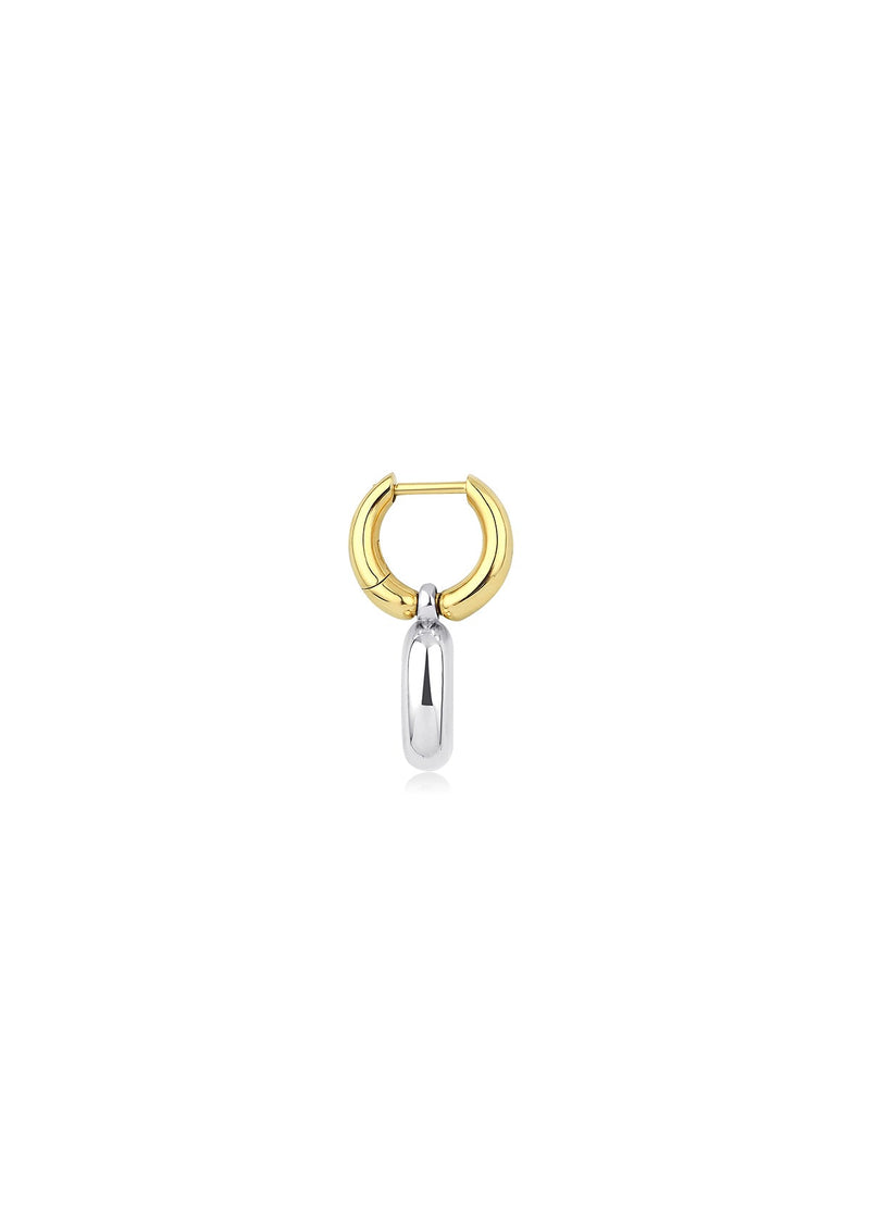 Key Earring 18K Gold & Silver