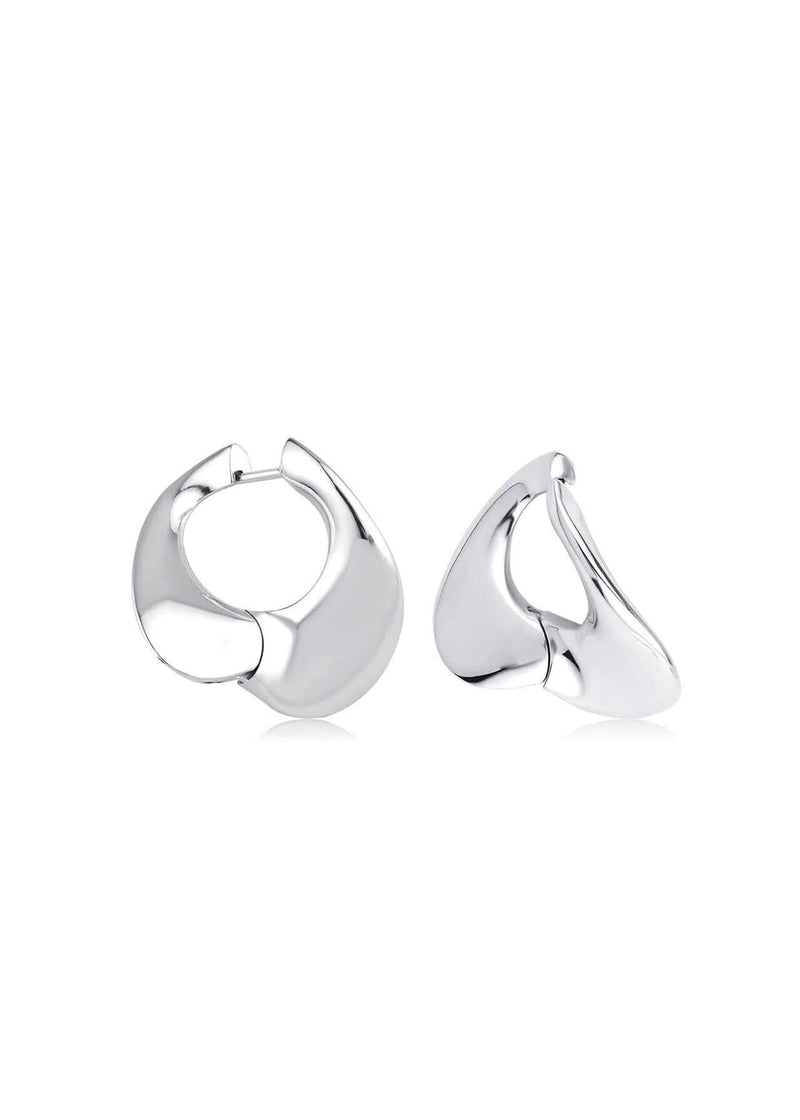 sense earrings silver