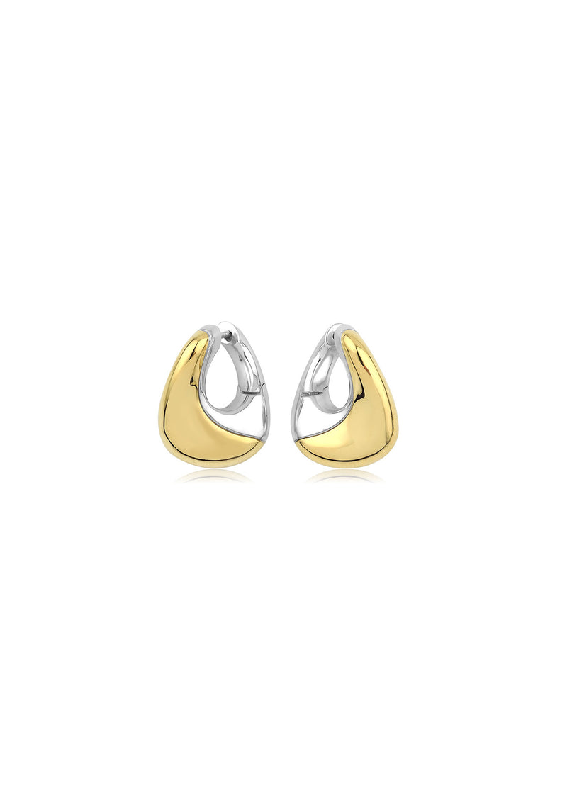 Ray Earrings 18K Gold & Silver
