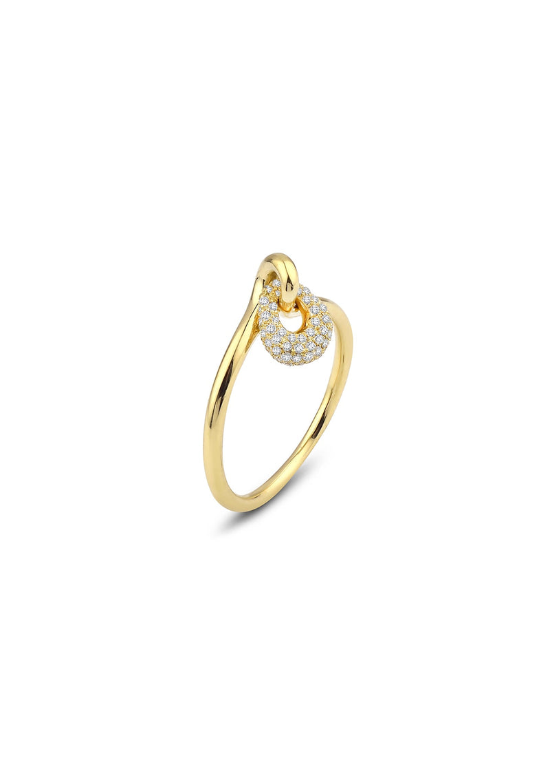 Drop Ring 18K Gold & Diamonds