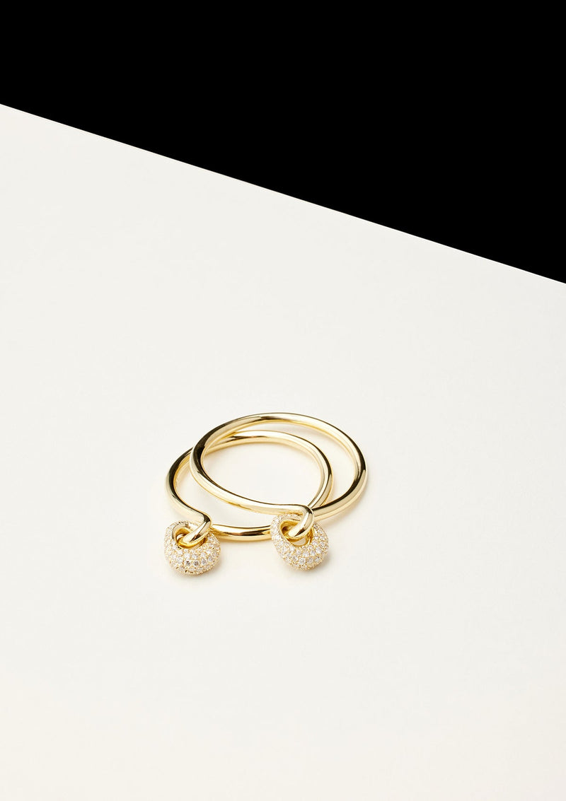 Drop Ring 18K Gold & Diamonds