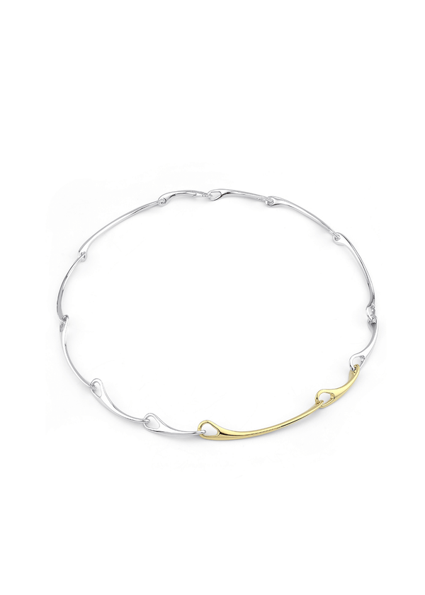 Eon necklace 18k gold and silver