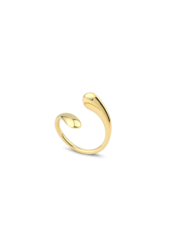 Fluid ring 18k gold