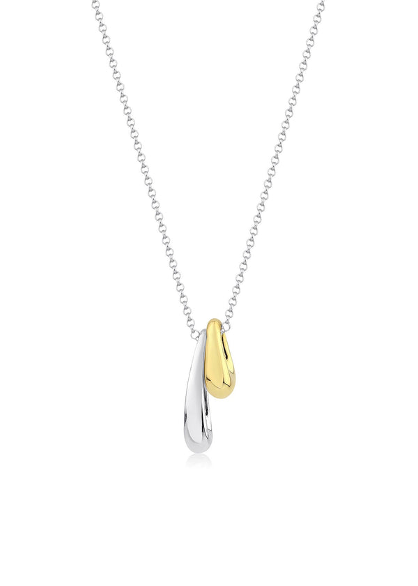 Ease necklace 198k gold and silver