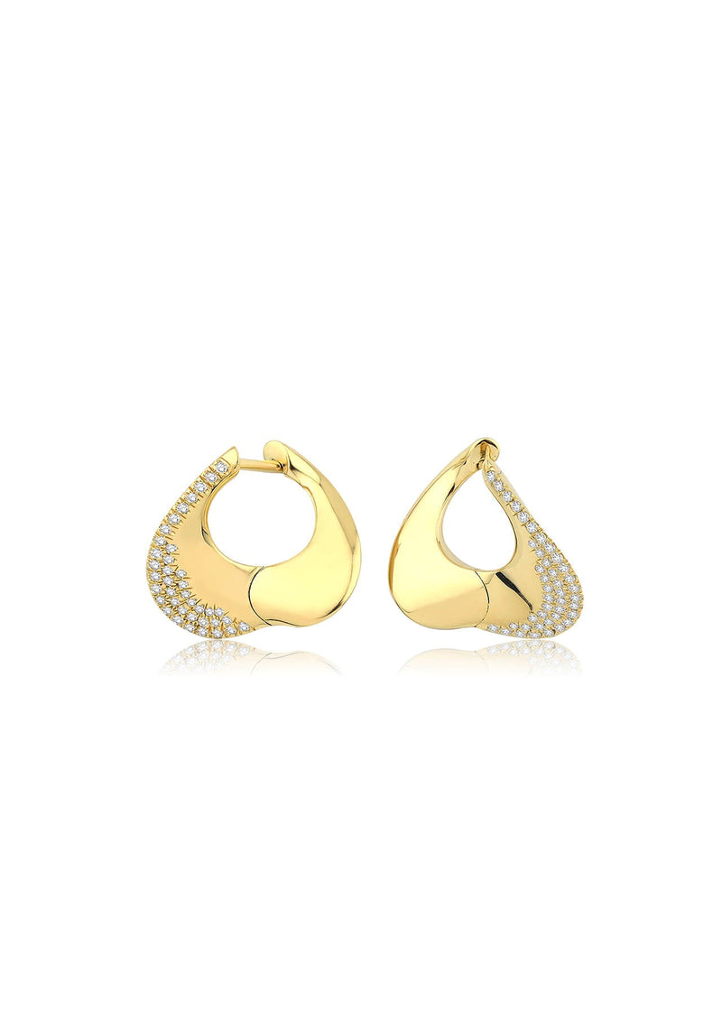 Feel earrings 18k gold and diamonds