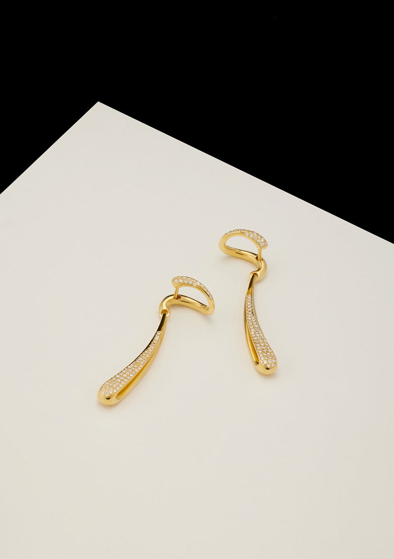 Lasting Moment Earrings 18K Gold & Diamonds