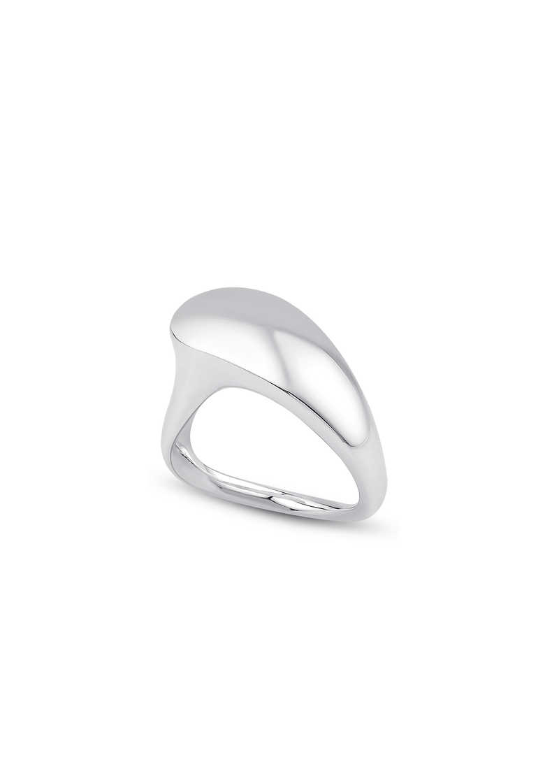 Ripple ring silver