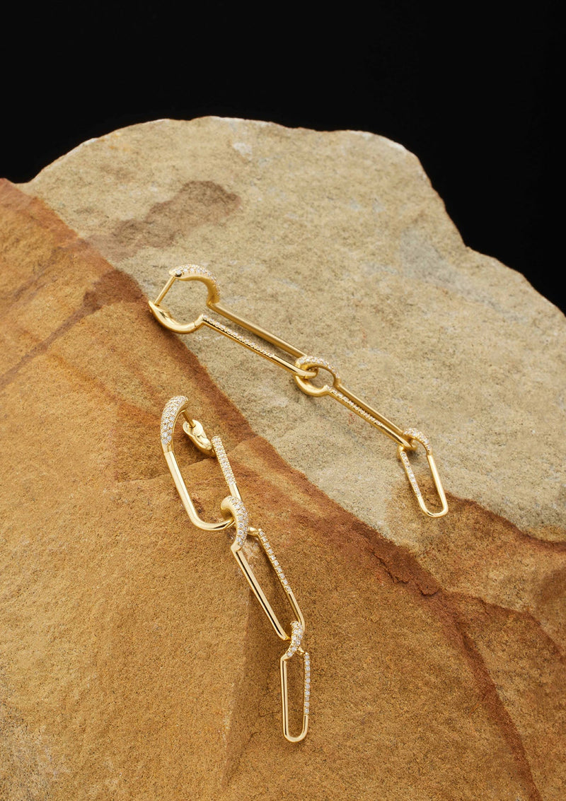 Sequence Earrings 18K Gold & Diamonds