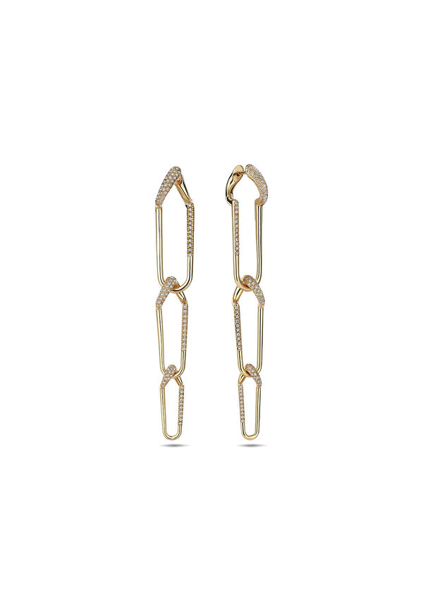 Sequence Earrings 18K Gold & Diamonds