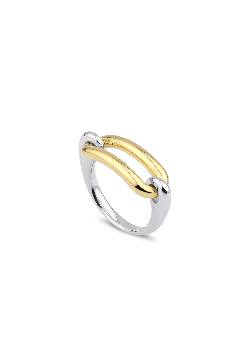 Una ring silver and gold