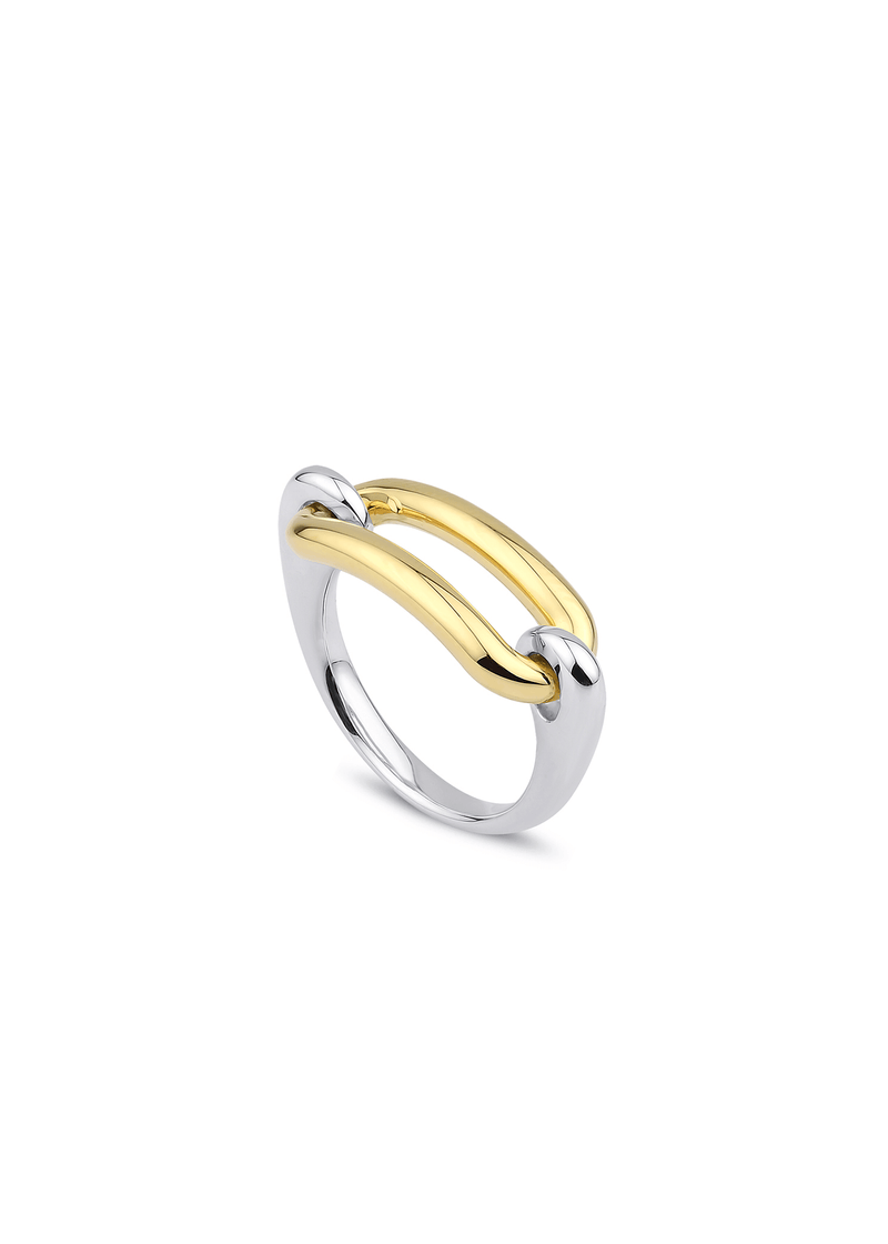 Una ring silver and gold
